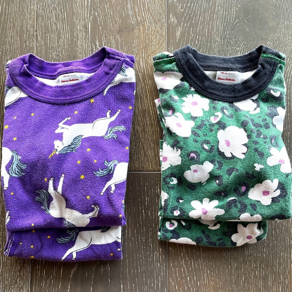 Hanna Andersson girls short john pajamas